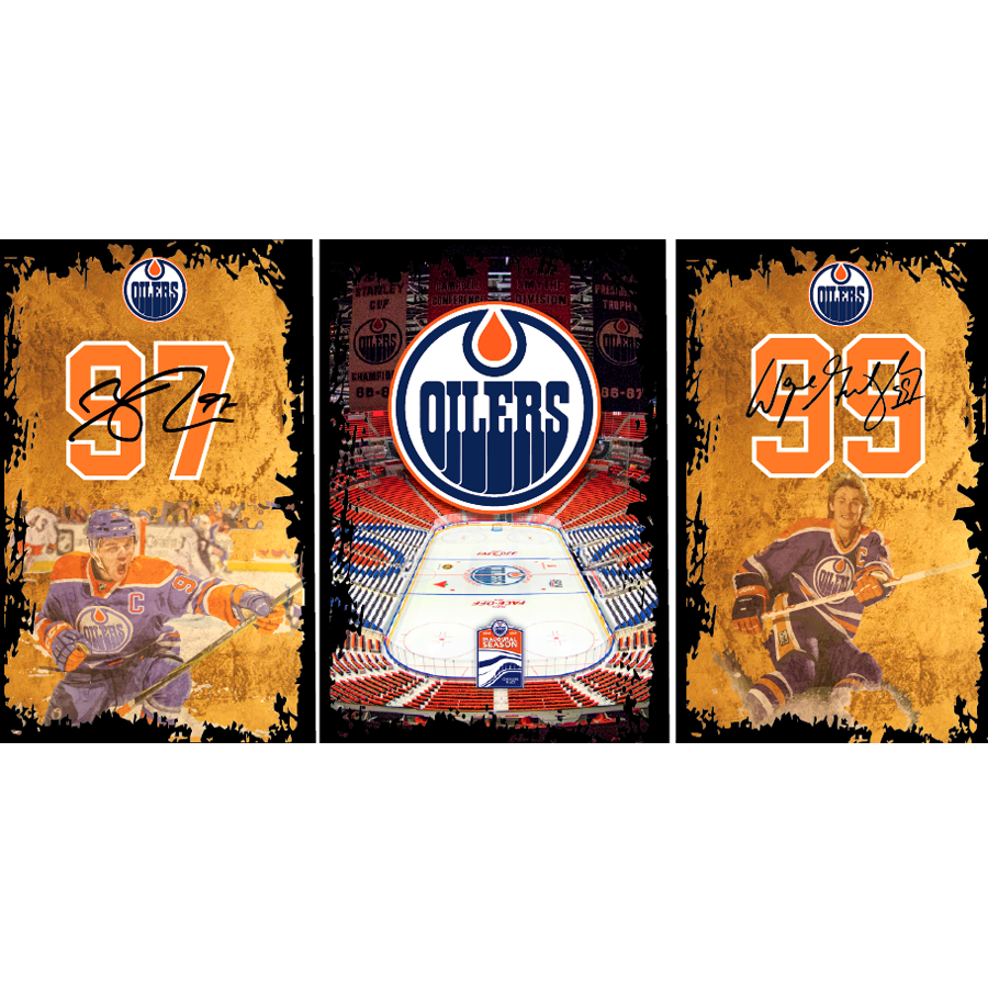 Edmonton Oilers McDavid Gretzky Fridge Custom Fridge Wraps Canada